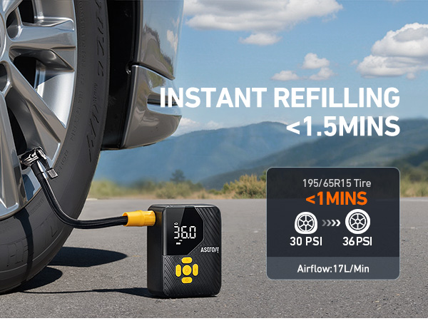 portable tire inflator for car