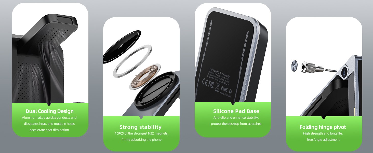 phone and watch charger station for iphone