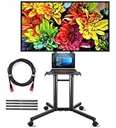 Suptek Mobile TV Cart Rolling TV Stand Mount with Wheels and Shelf for 32-70 inch LCD, LED, Plasm...