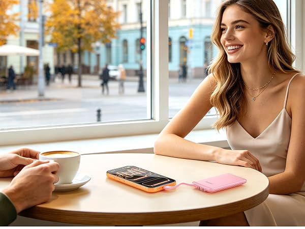 5000mah Ultra Slim Power Bank Pocket Size Mini Portable Charger Travel Essential Phone Charger
