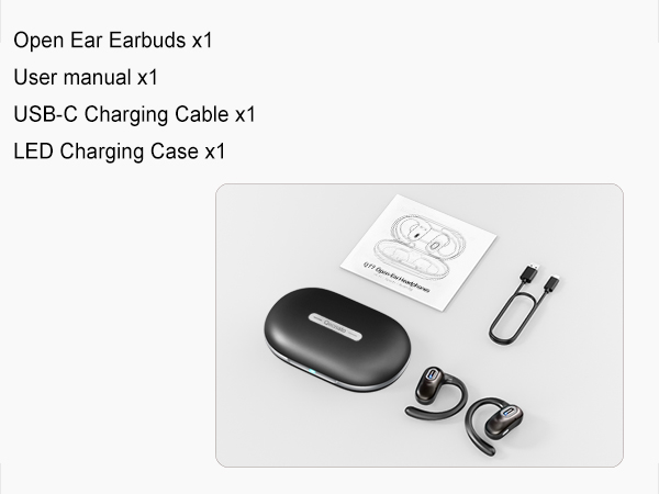  Bass Headset with Earhooks, Ultra-Comfort Secure Fit Sports Earphones, black