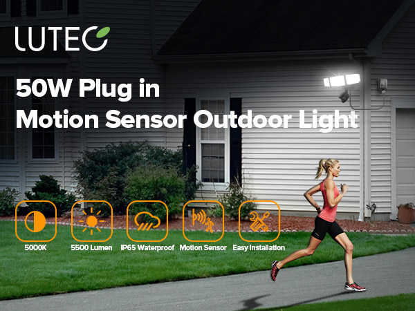 Motion Sensor Outdoor Light Plug in
