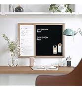 Martha Stewart Everette Magnetic Weekly Calendar Dry Erase Board and Chalk Board with Liquid Chal...
