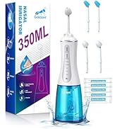 GOLDANT 350ML Neti Pot Sinus Rinse Kit with 40 Nasal Rinse Salt Packets, Nasal Irrigation System ...