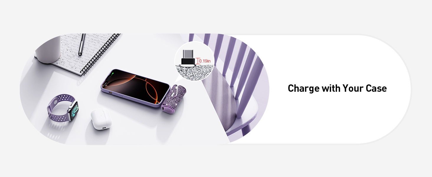 portable charger sparkly