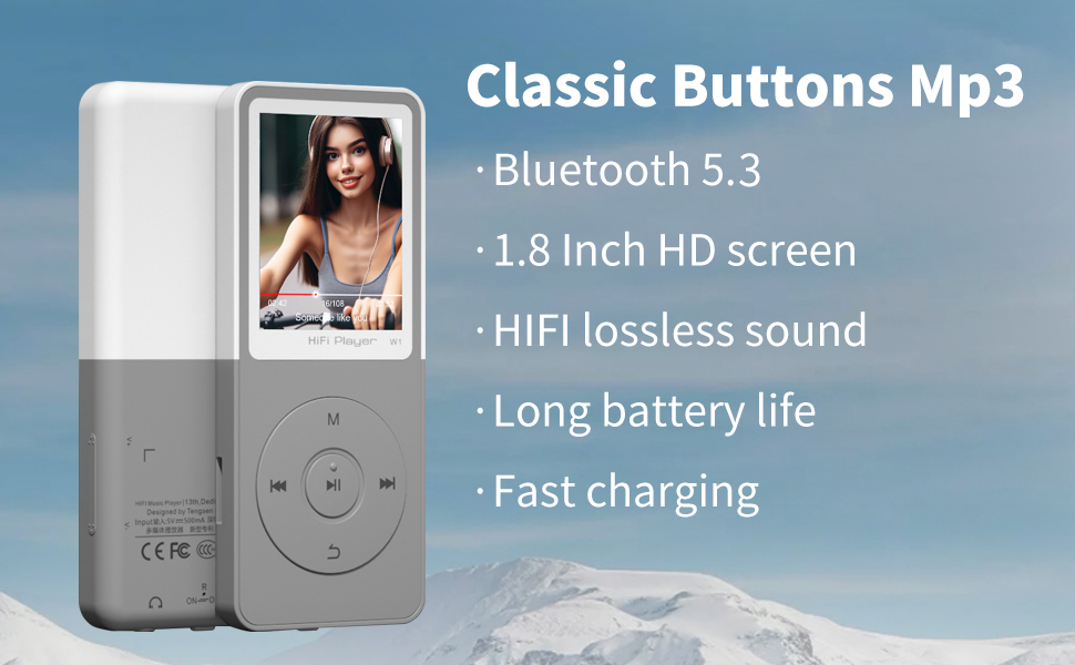long battery life mp3 players with bluetooth for sports,meeting,lecture,running