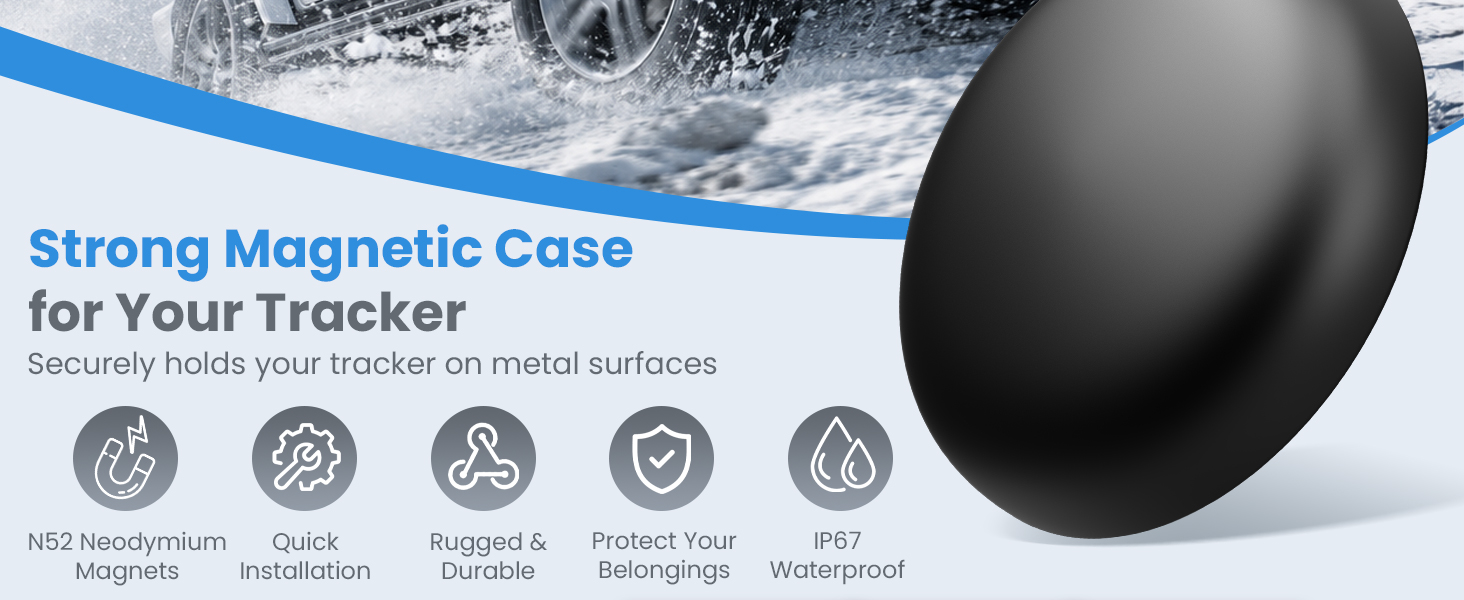 magnetic silicone case with tracker