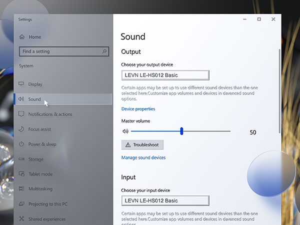 software setting