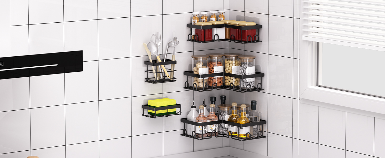 L shape shower caddy