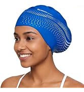 Rantizon Unisex Swim Cap for Long Hair, Large Soft Silicone Womens Swim Caps for Braids, Dreadloc...