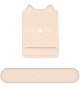 MOSISO Wrist Rest Support for Mouse Pad&Keyboard Set, Cute Cat Ear Shape Ergonomic Mousepad Non-S...