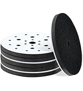 AegisTorq 6 Inch Foam Sanding Pad, 6pcs 25 Holes Hook &amp; Loop Soft Buffer Sponge Interface Cushion...