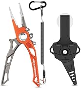 KastKing AlumaStream 7.5" Aluminum Fishing Pliers, Crossover Pliers, Wacky &amp; Neko Rig Pliers With...
