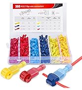 Nilight 360PCS T-Tap Wire Connectors Self-Stripping Quick Splice Electrical Wire Terminals Insula...