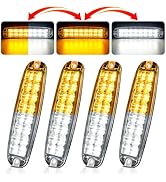 HLauto D32 Dual Color Grille Emergency Strobe Lights: 4Pcs 32 LED Sync Feature Safety Warning Lig...