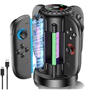 Charging-Dock-for-Nintendo-Switch-2-Joycon(2025), Switch 2 Charger Station with 10 LED Light, Joy...