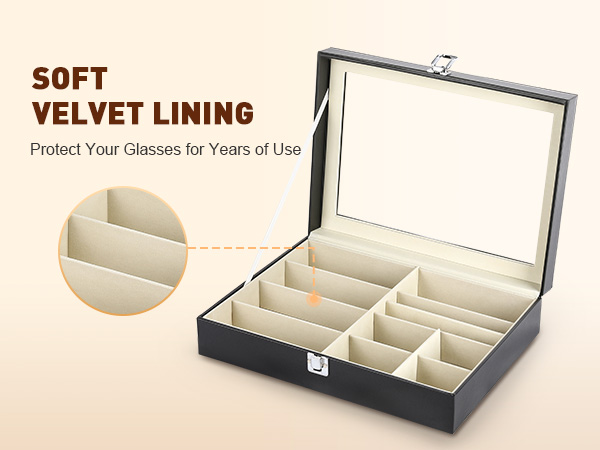 Sunglass Glasses Storage Holder Box with 8 Slots