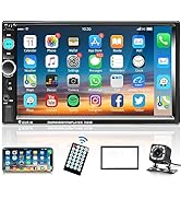 Podofo Car Stereo 2 Din Car Radio 7 Inch MP5 Player with HD Touch Screen Digital Display Bluetoot...