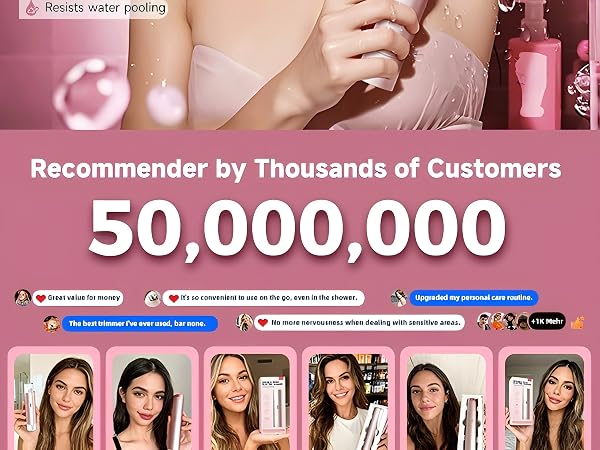 Bikini Trimmer for Women,Shaver with Dual Heads for Body Pubic Hair