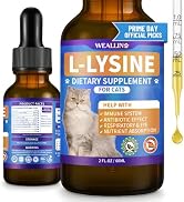 WEALLIN L-lysine Supplement for Cats, Immune Support for Cats, Support for Feline Respiratory, Sn...