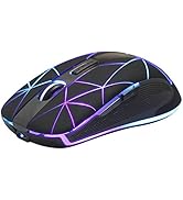 Rii RM200 2.4G Wireless Mouse with USB Nano Receiver, 5 Buttons Rechargeable RGB,3 Adjustable DPI...