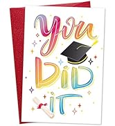 DISJOURNEY Graduation Card for Him Her - Congratulations High School College 2025 Graduation Gift