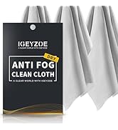iGeyzoe 3 Pack Dry Anti Fog Cloth - Antifogging Cloth for Coated Eyeglasses with Masks Microfiber...