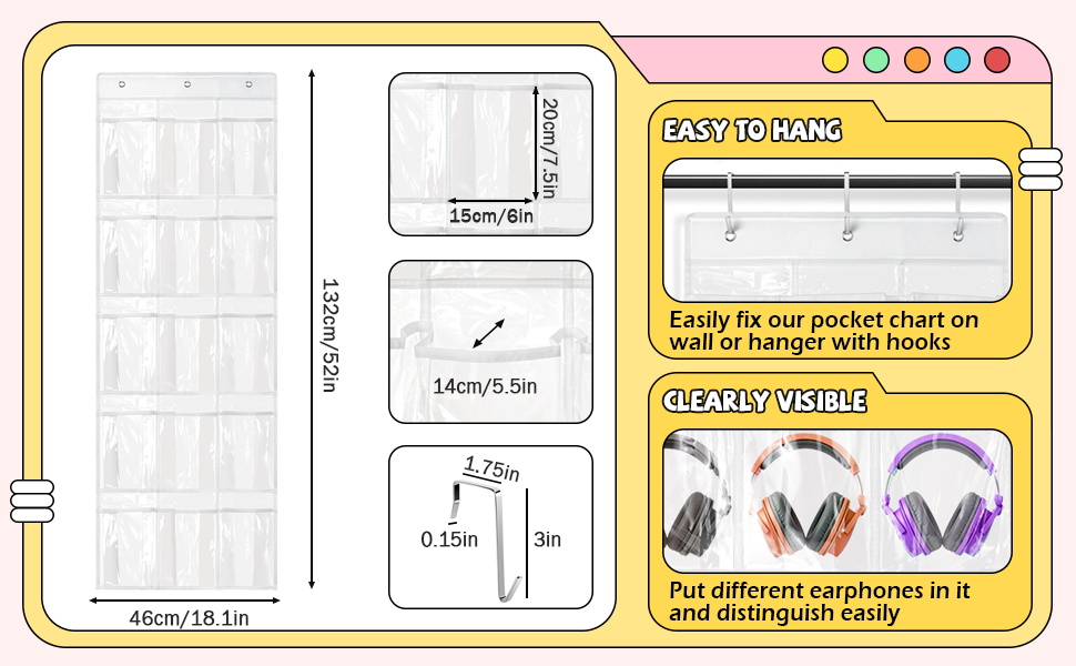 Product Size Easy to Hang Clearly Visible