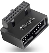 IYUANEPRO USB 3.0 19/20 Pin Right Angle Male to Female Extension Bracket for PC Motherboard - 90 ...