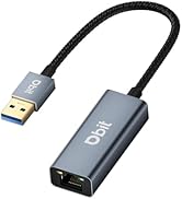 DBIT USB to Ethernet Adapter, Driver Free USB 3.0 to Gigabit Ethernet LAN Network Adapter, RJ45 I...