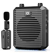 SHIDU Voice Amplifier with Wireless Lavalier Microphone, Portable Speaker with 2.4G Wireless Micr...