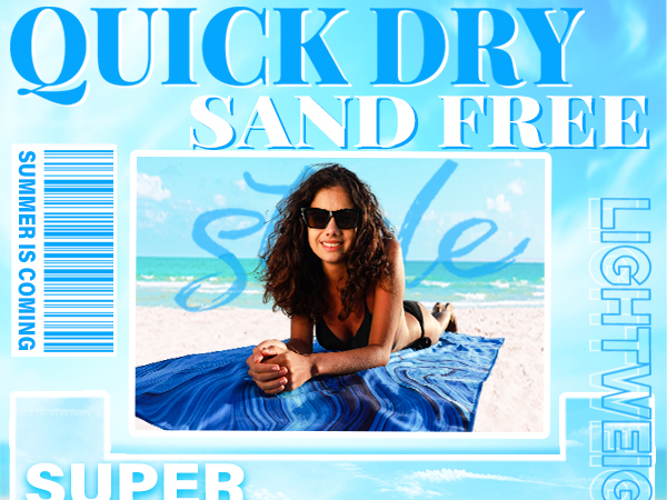 Microfiber Lightweight Thin Beach Towel Sand Free Quick Dry Super Absorbent Large Towels 