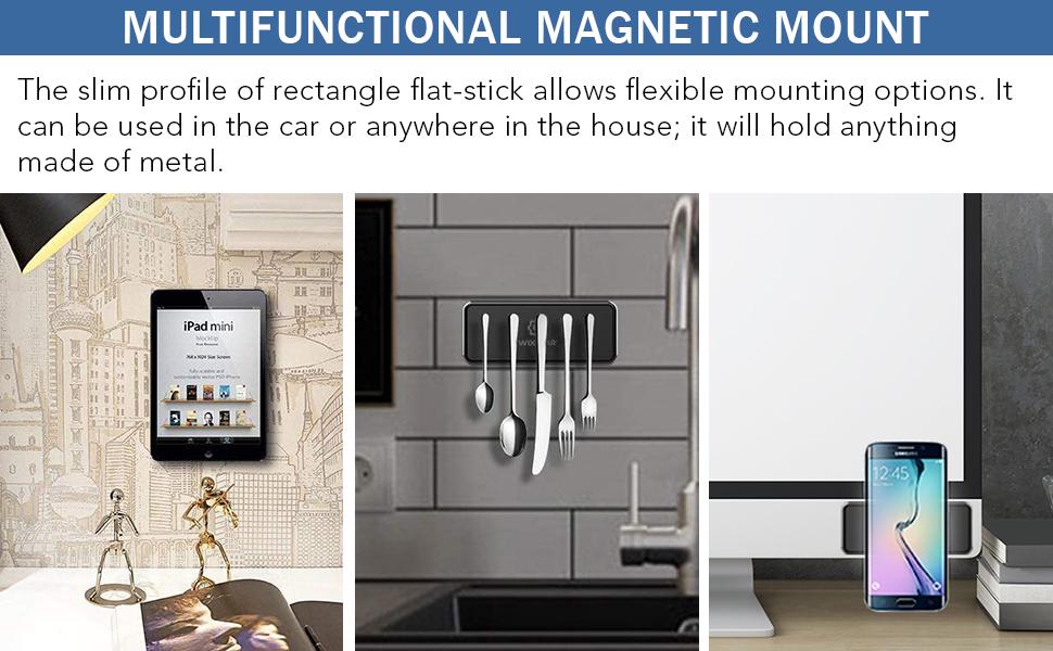 Rectangle Flat Stick Dashboard Magnetic Mount