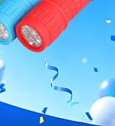 EverBrite 4-Pack Mini LED Flashlight Set, Small Flashlights for Kids in 4 Assorted Colors with 12...