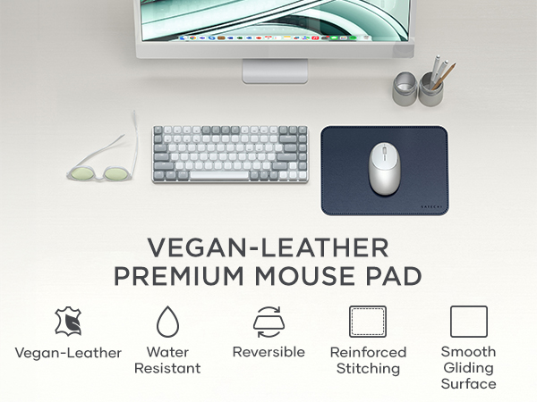 Vegan-Leather Premium Mouse Pad