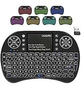 Sidiwen 2.4GHz Backlit Mini Keyboard Touchpad Mouse, Mini Wireless Keyboard with Touchpad and Mul...