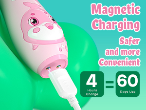 Mangetic charging for safer and convenient charging
