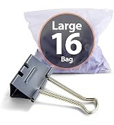 Achieva EZ Binder Clips, Large, Pack of 16, Gray (99216)