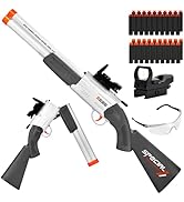 Toy Gun Double Barrel Toy Shotgun,with 40 Soft Bullet Darts and Goggles,Foam Dart Blaster with Sc...