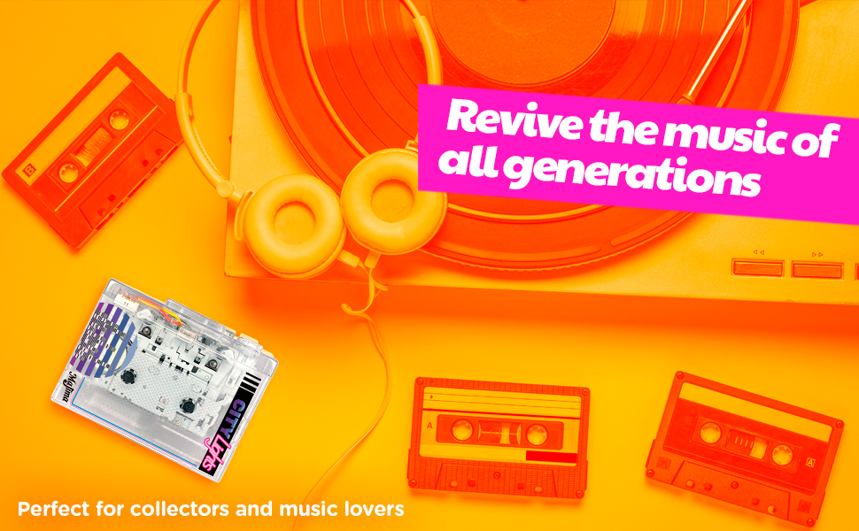 tape player retro music lovers portable device vintage audio system bluetooth feature nostalgic