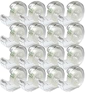 MJUNM Transparent Tapes with Dispenser, Clear Tape Rolls with dispensers, Tape Refill with Dispen...
