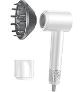 Hair Dryer with Diffuser, 160000 RPM High-Speed Ionic Blow Dryer Portable Professional Lightweigh...