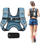 BAGAIL Weighted Vest, 5lbs/8lbs/10lbs/12lbs/15lbs/20lbs/25lbs/30lbs Weight Vest with Detachable P...