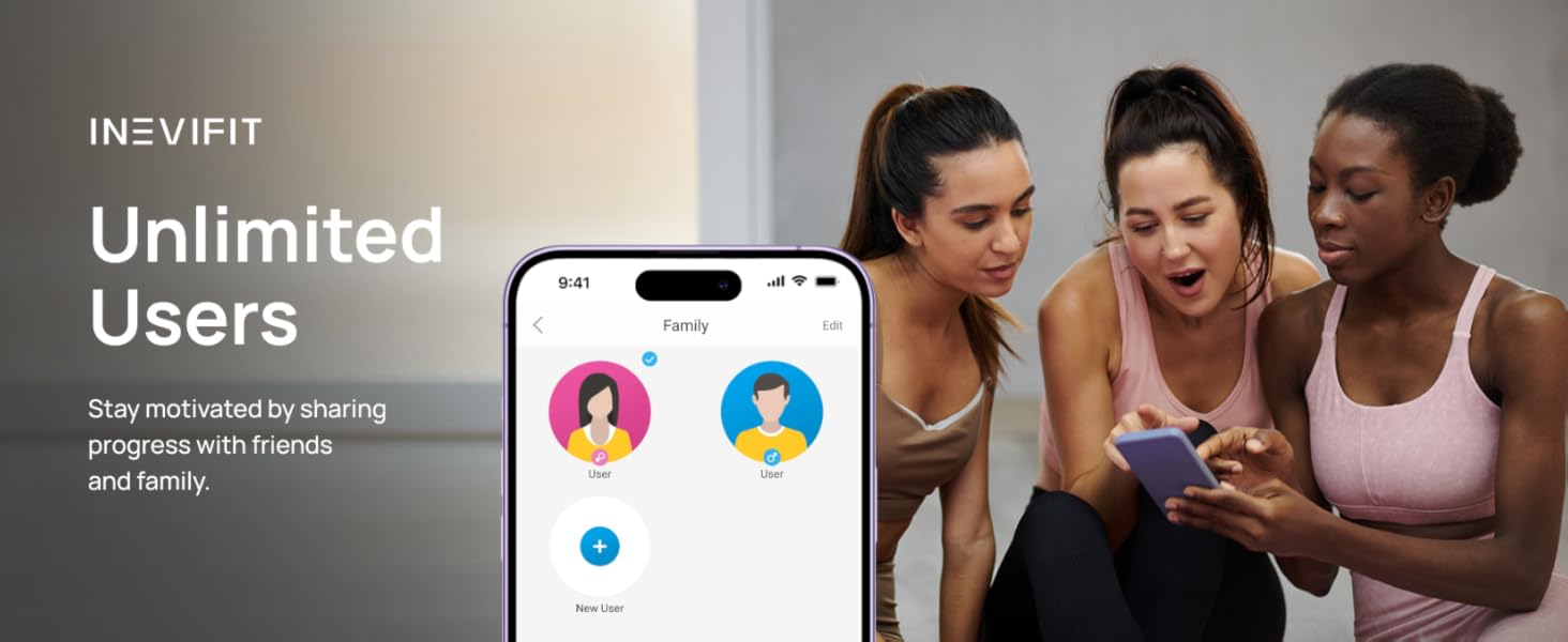 I-SS002 - INEVIFIT - Best Bluetooth Smart Digital Bathroom Scale - Premium A+