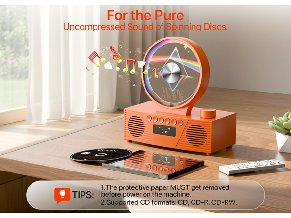 retro cd player with bluetooth