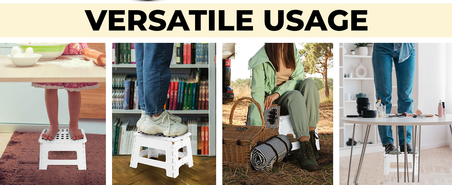 folding footstool foot step stool foldable bathroom stool utopia home folding step stool