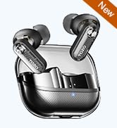 TOZO Crystal Pods Hybrid Active Noise Cancelling Wireless Earbuds, 10mm Drivers Deep Bass, 4 Mics...