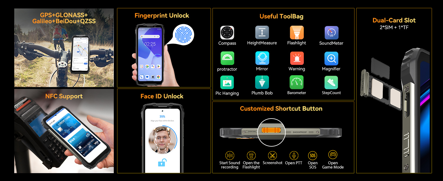 5G AI Rugged Phone 120Hz NFC
