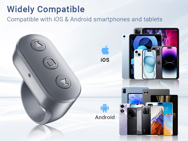 Rechargeable Shutter with Front/Rear Camera Switch for iPhone Android iPad