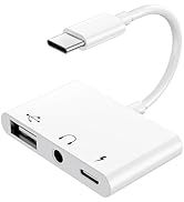 USB C to USB Adapter with 3.5mm Headphone Jack and 60W PD Fast Charging, OTG Cable Adapter, Type ...